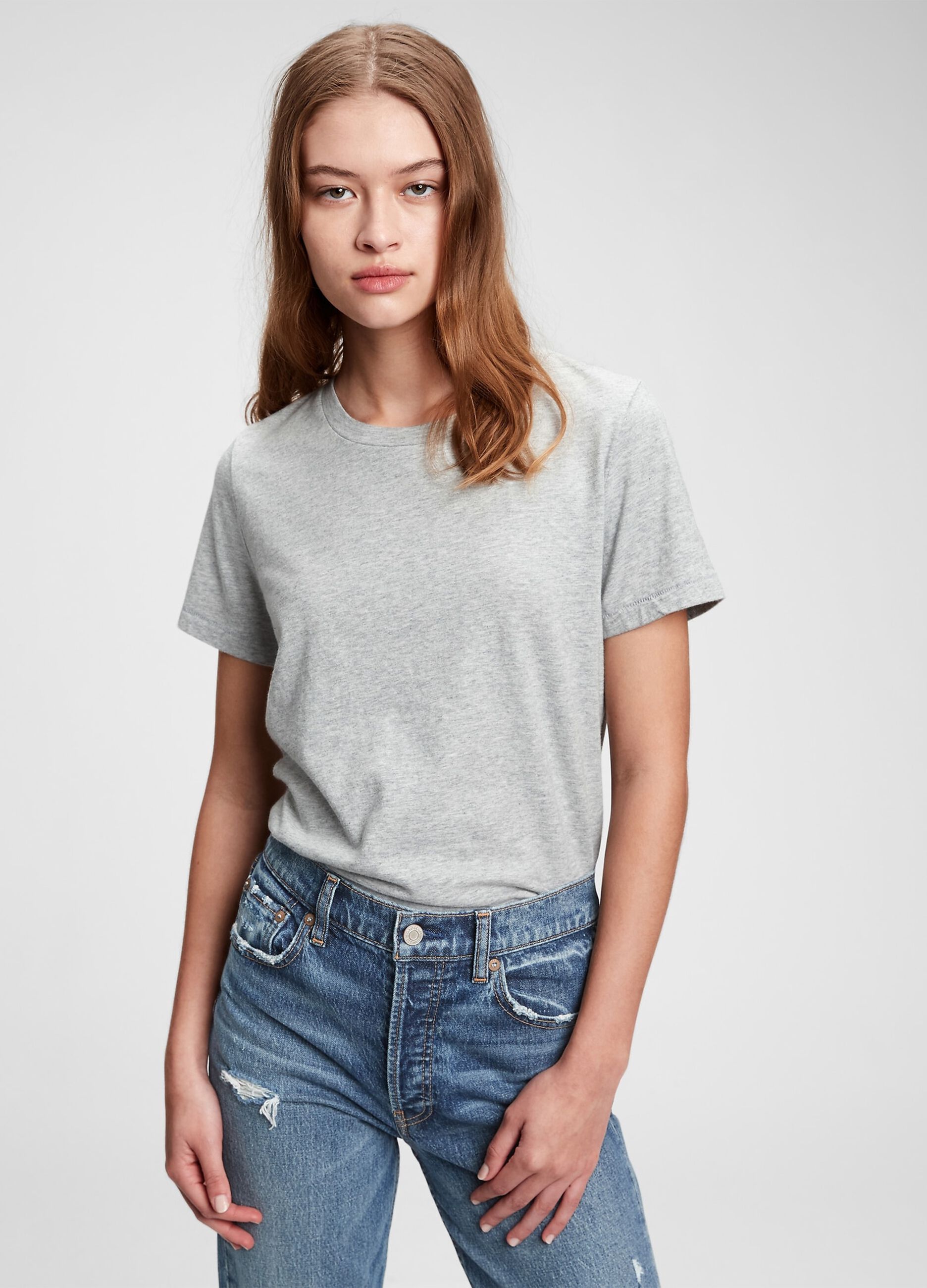 T-shirt girocollo in cotone