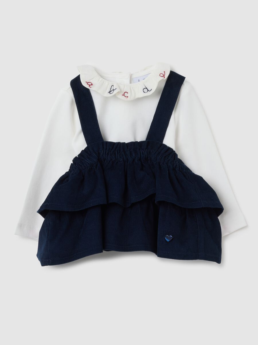 Blue pure cotton regular fit baby girl set_0