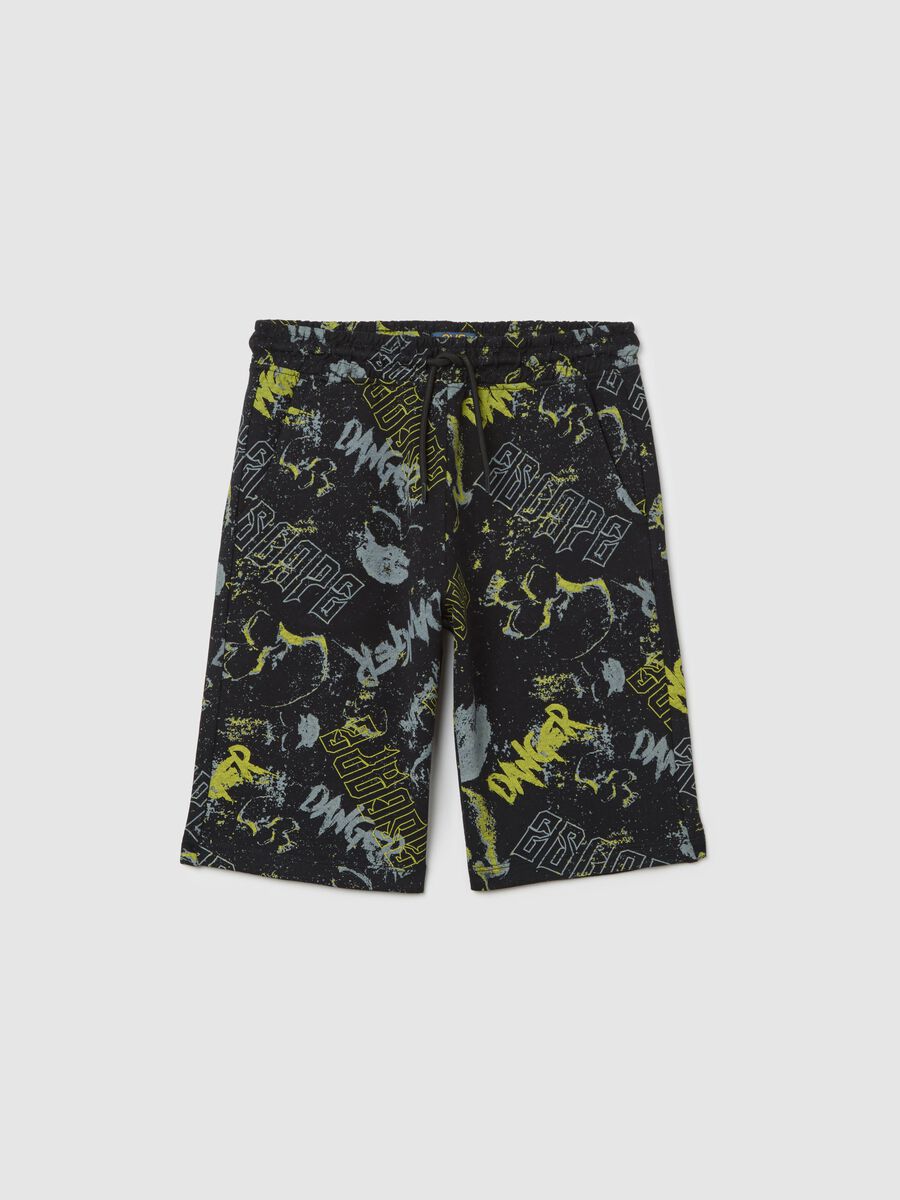 OVS Kids Cotton Graphic Print Shorts_0