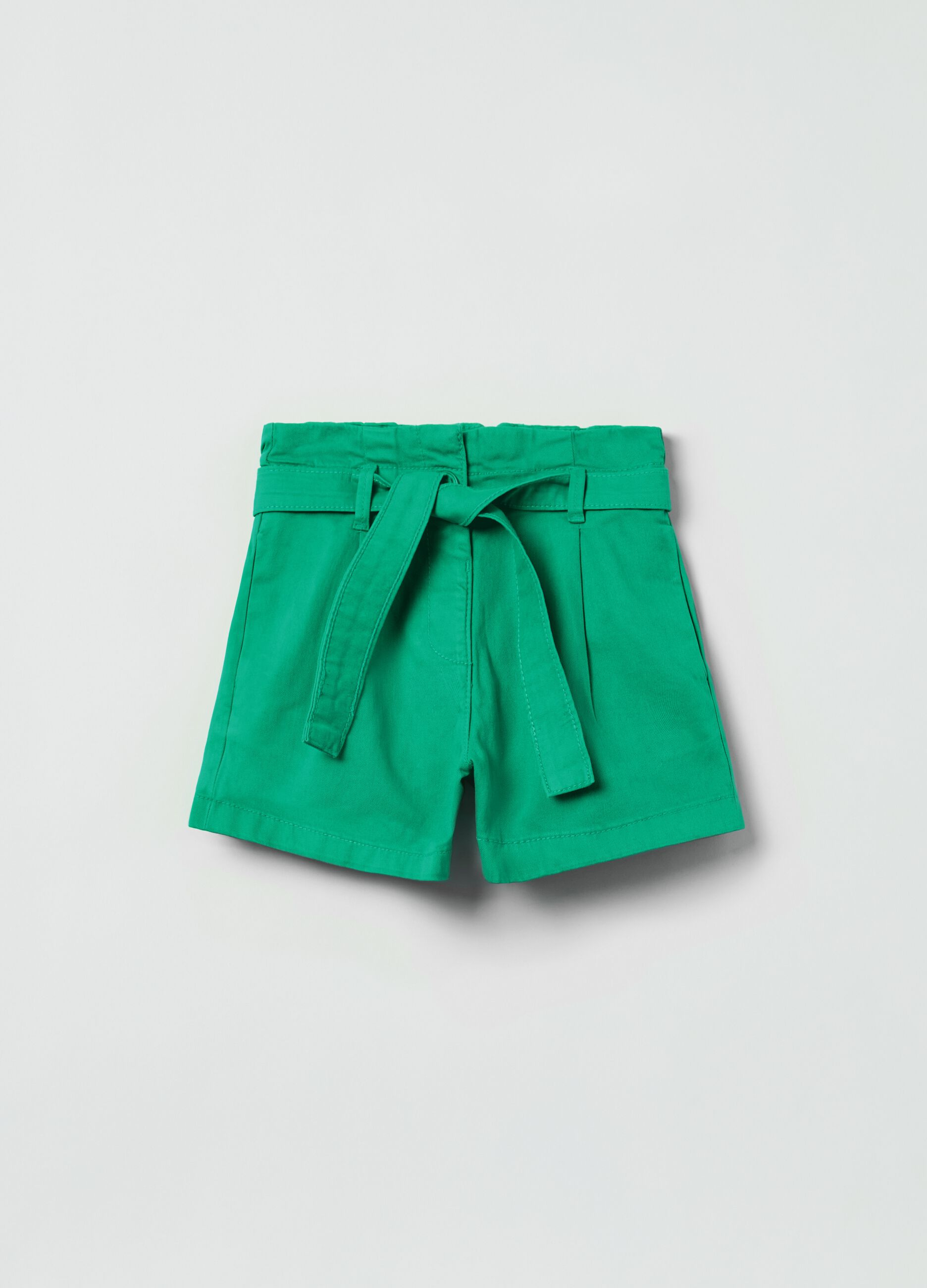 Shorts paper bag con cintura_0