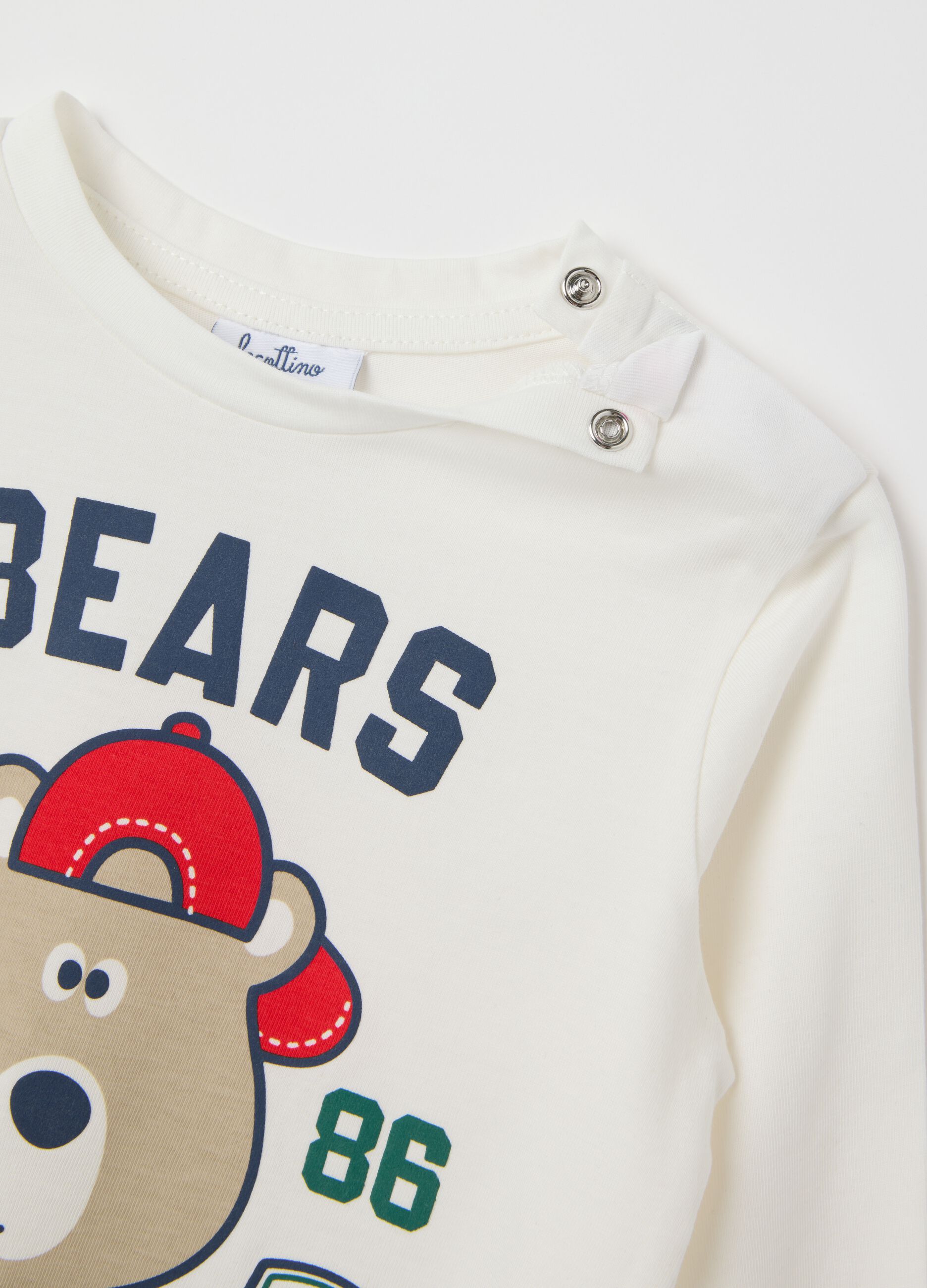 White pure cotton child's T-shirt regular fit