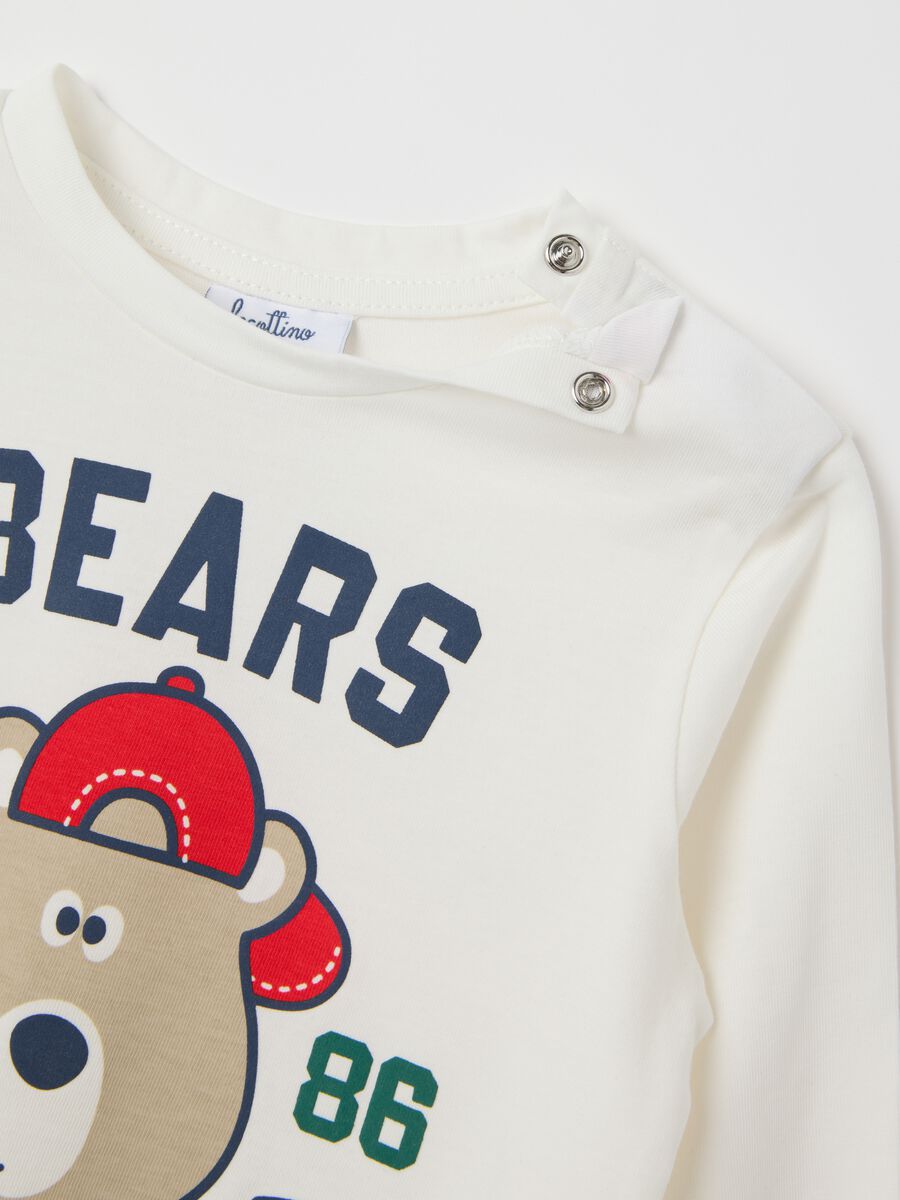 White pure cotton child's T-shirt regular fit_3