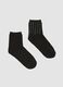 Black fabric sock set with rhinestones_0