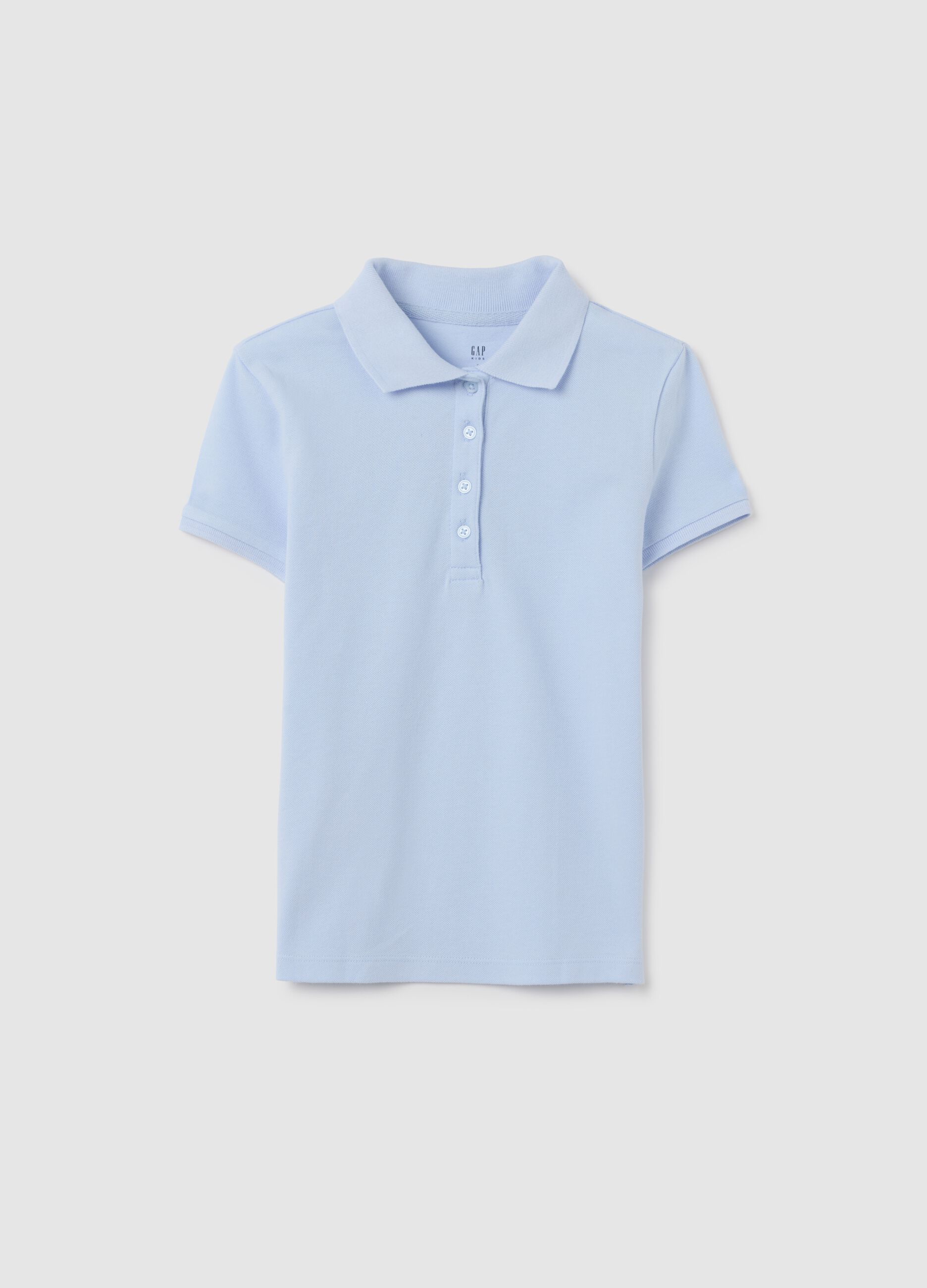 Solid colour pique polo shirt