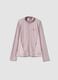 Light pink regular fit jacket with full zip_4