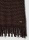 Brown open-knit viscose-blend top with fringes_1