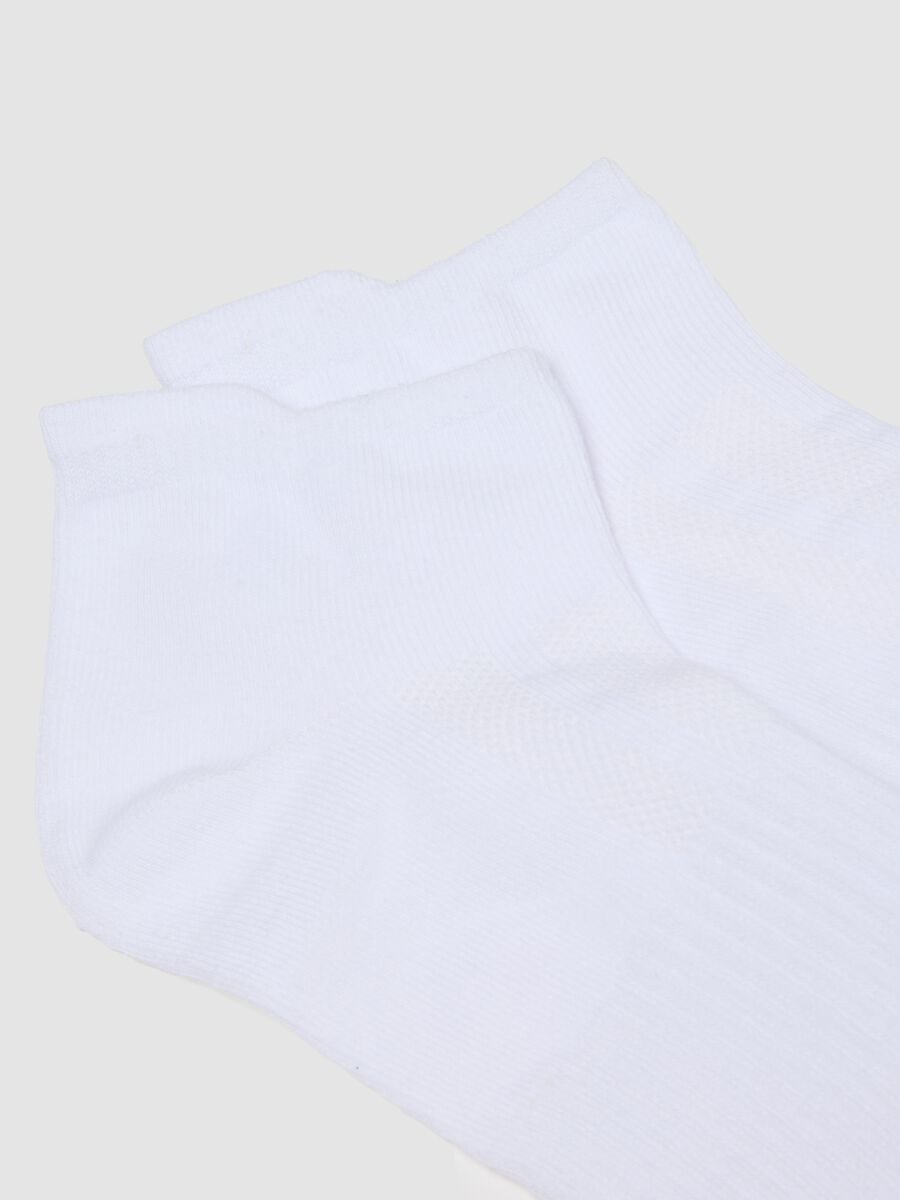 Tripack di calze sportive bianche alla caviglia in misto cotone organico_2