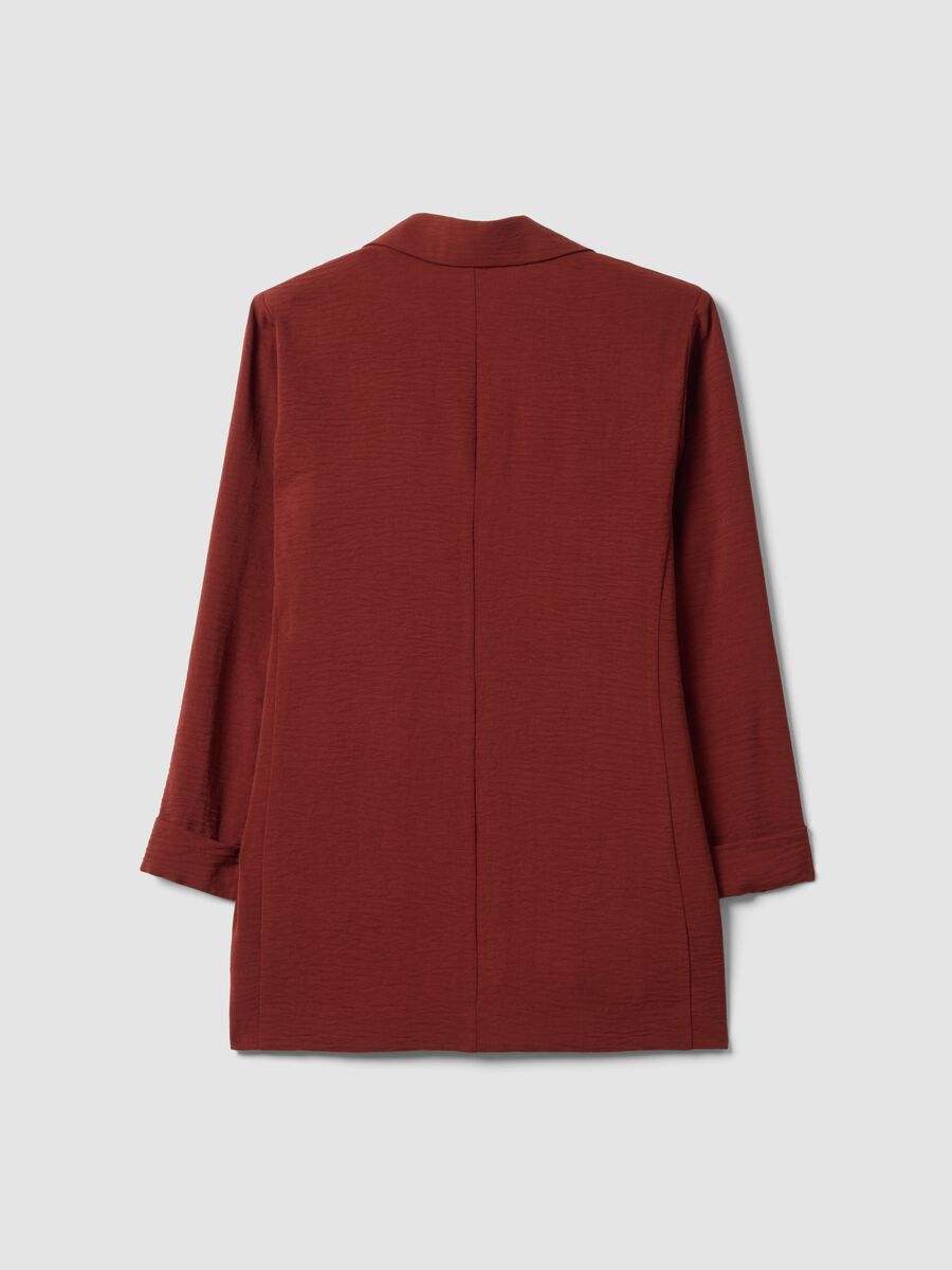 Red regular-fit blazer with classic lapels_5