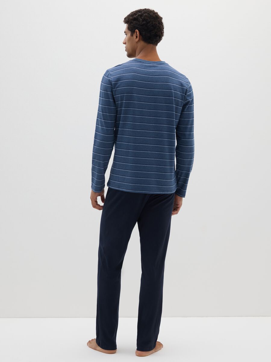 Multicoloured striped pyjamas in pure cotton regular fit_2