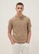 Beige pure cotton regular fit T-shirt_1