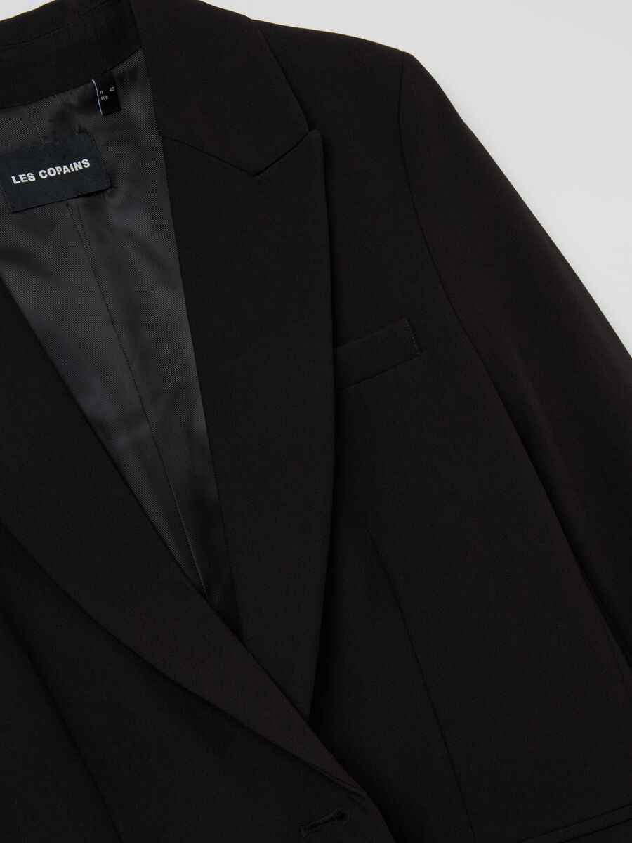 Single-breasted blazer with belt_5