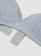 Grey padded bra in stretch organic cotton_1
