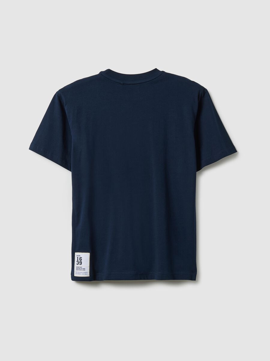 Boys' blue pure cotton T-shirt relaxed fit with print_4