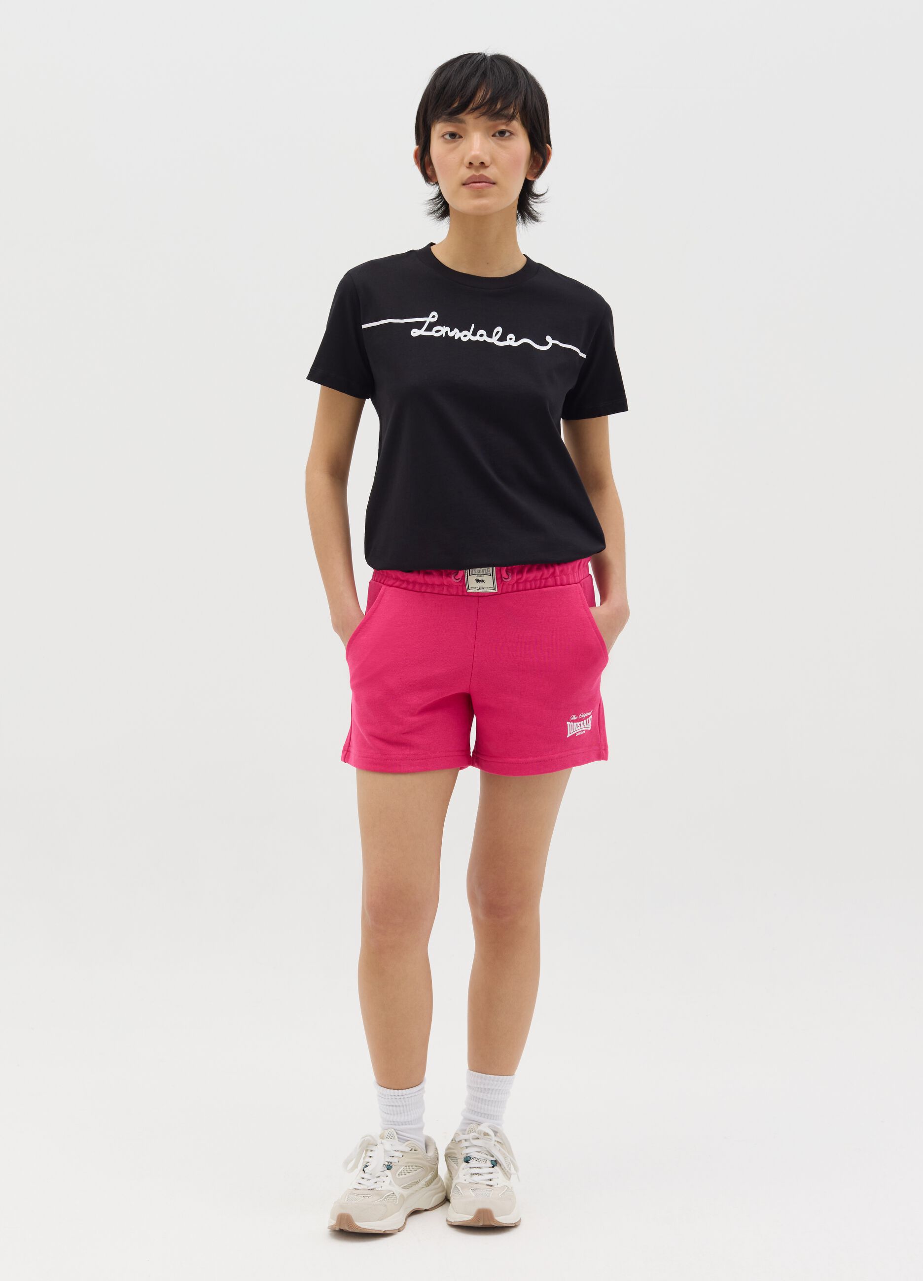 Cotton T-shirt with logo print