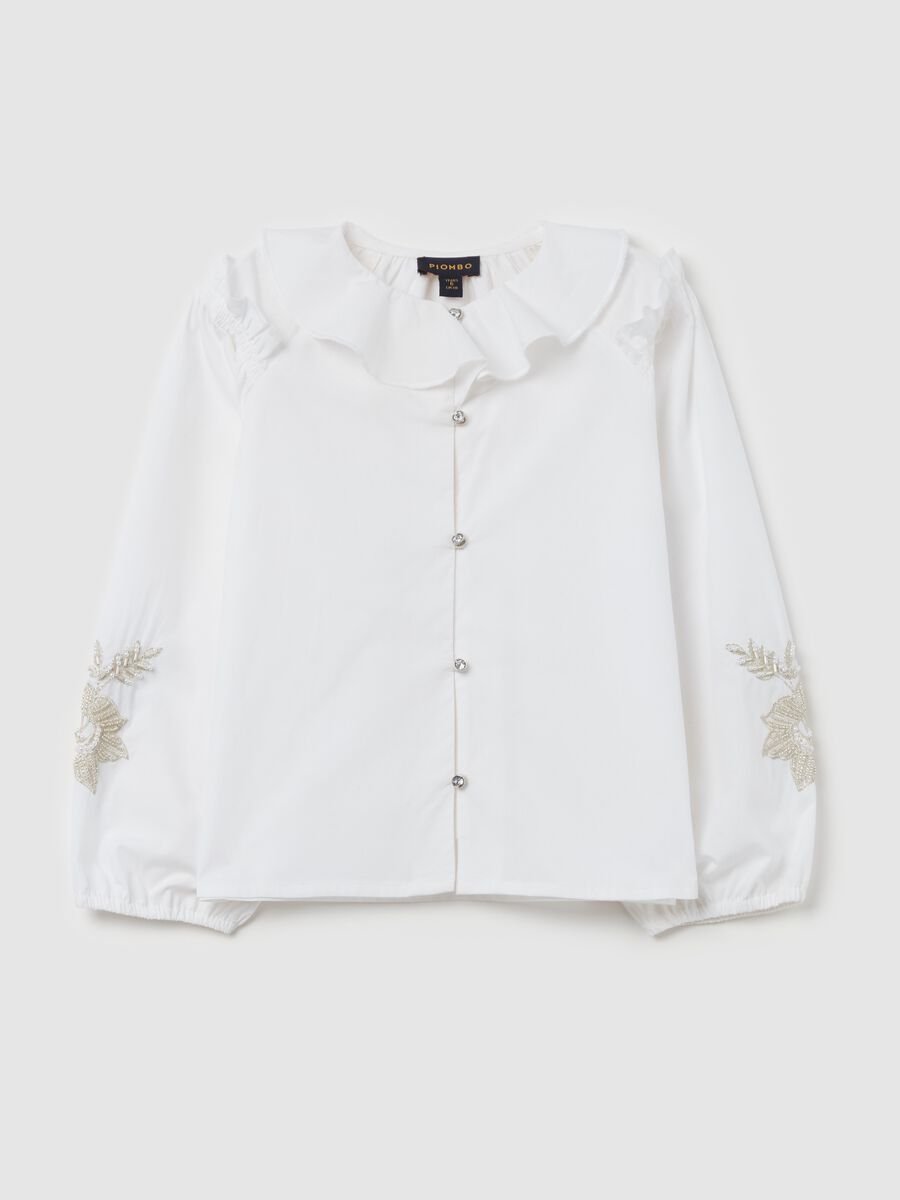 Shirt with diamanté flower_3