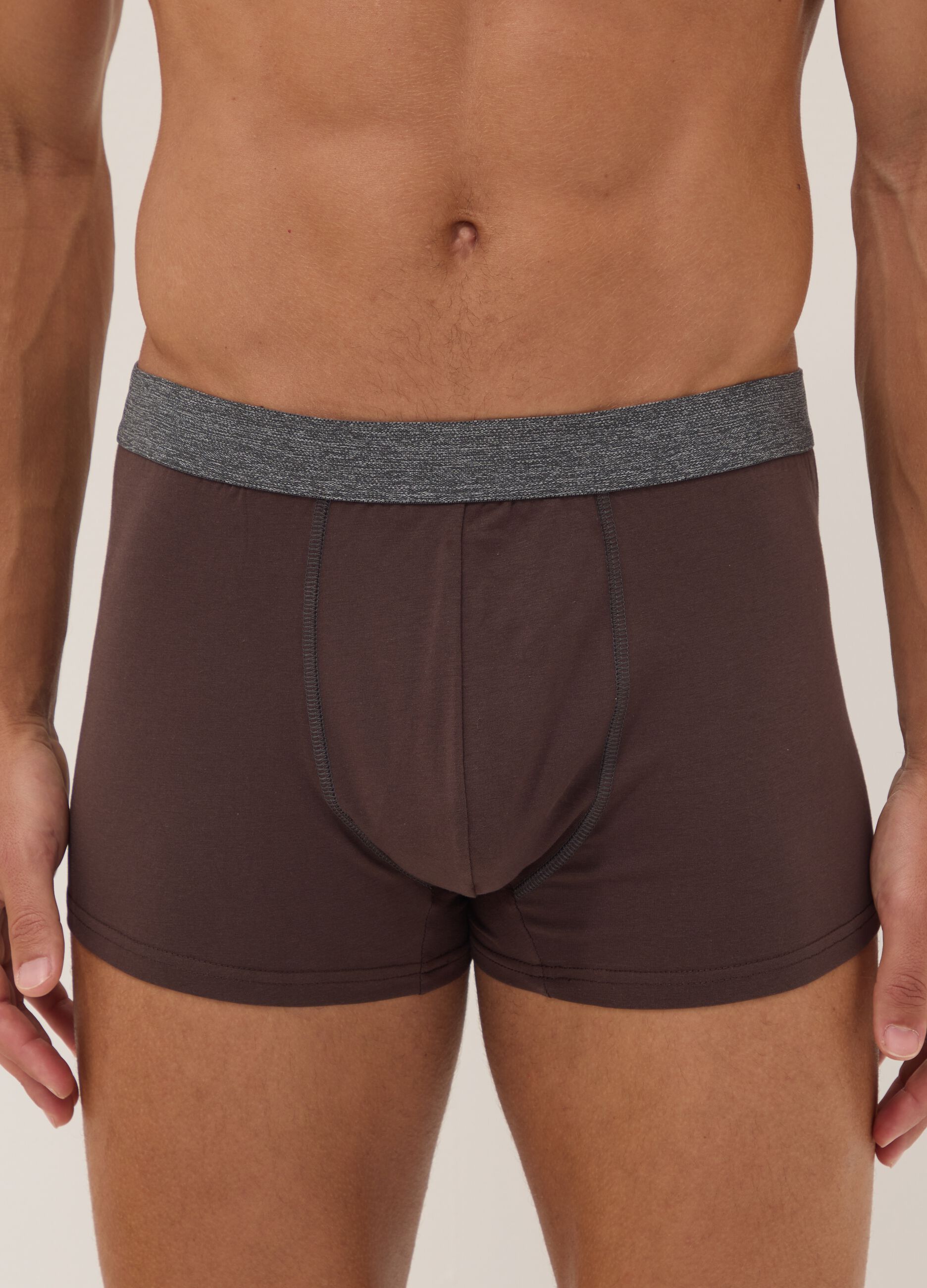 Pack of five multicolour stretch organic cotton boxer shorts