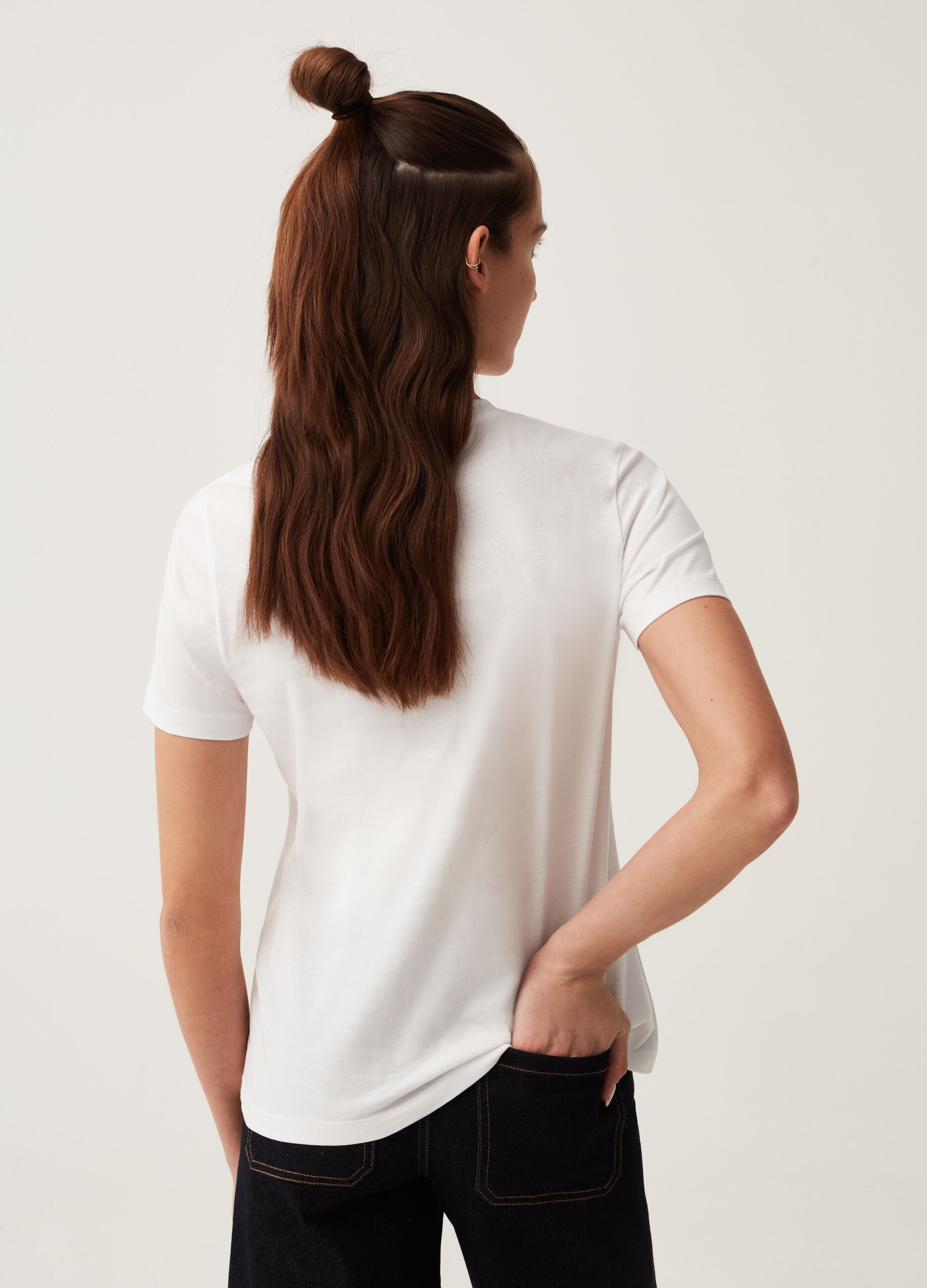 T-shirt in cotone con stampa_2
