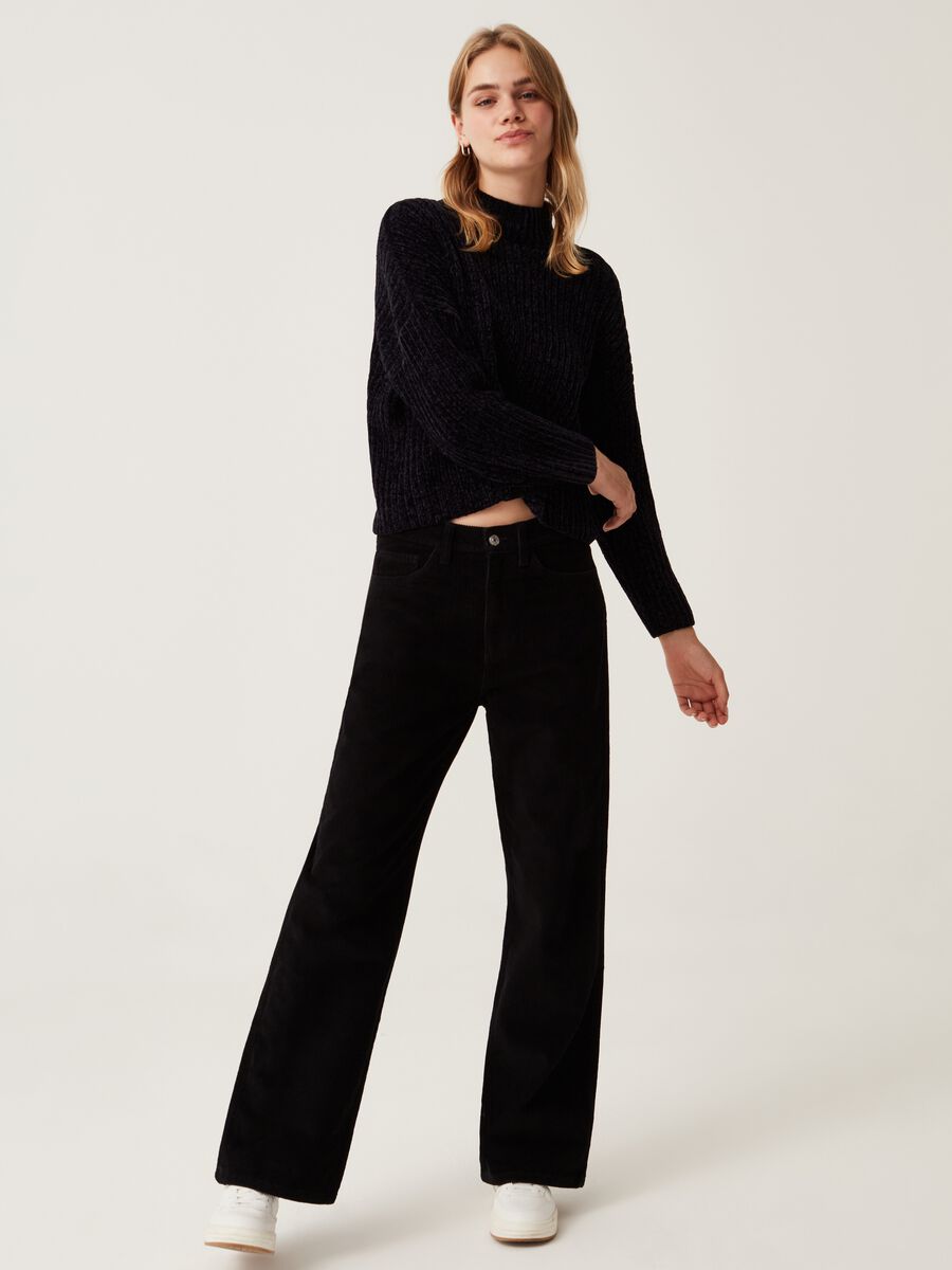 Pantaloni wide leg in corduroy Baby Angel_0