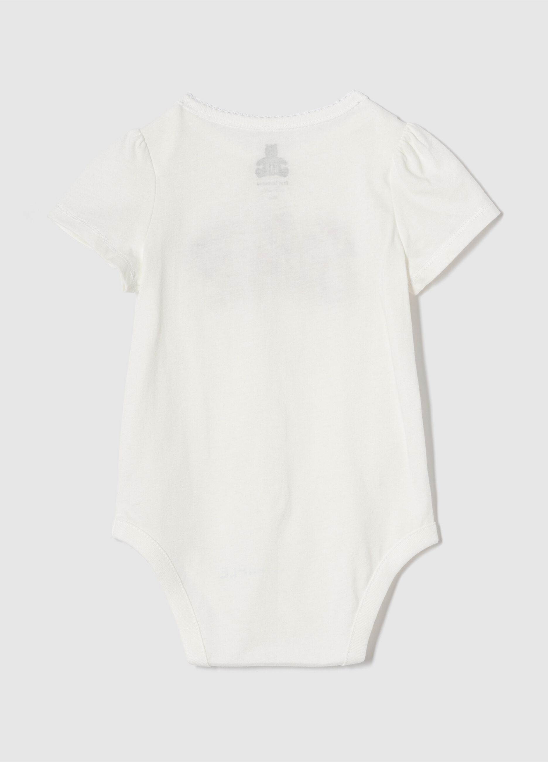 White newborn bodysuit in pure cotton GAP Kids