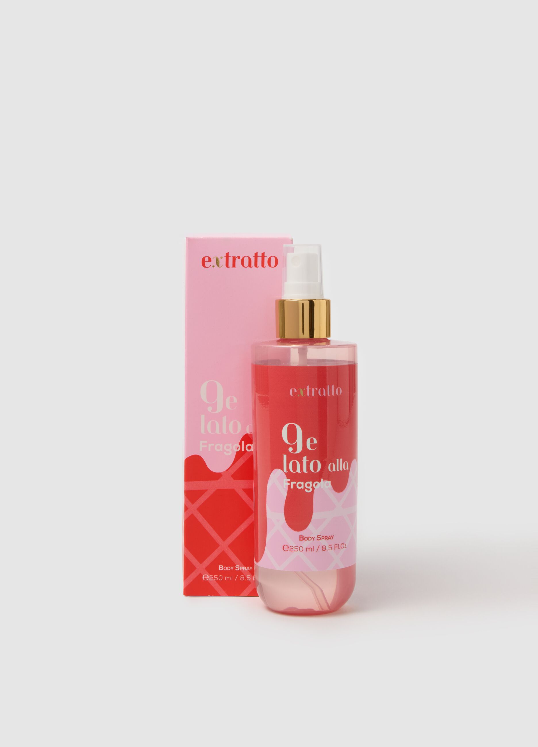 Body Spray with notes of strawberry and whipped cream, voluptuous and creamy, delicate and sweet.
