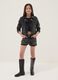 Girls&rsquo; grey pure cotton denim shorts, straight fit_0