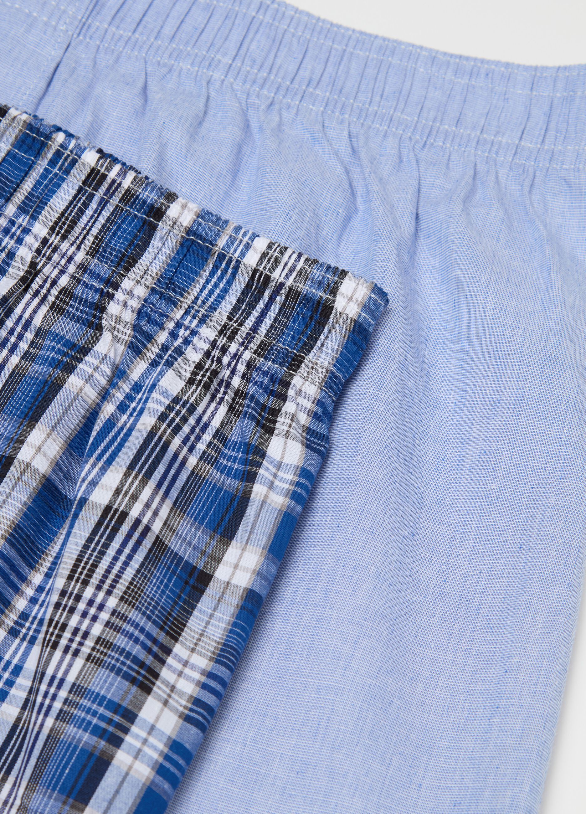 Bipack boxer in tela di cotone