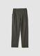 Green regular-fit stretch viscose trousers_0