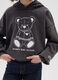 Girls' black cotton blend oversized sweatshirt_2
