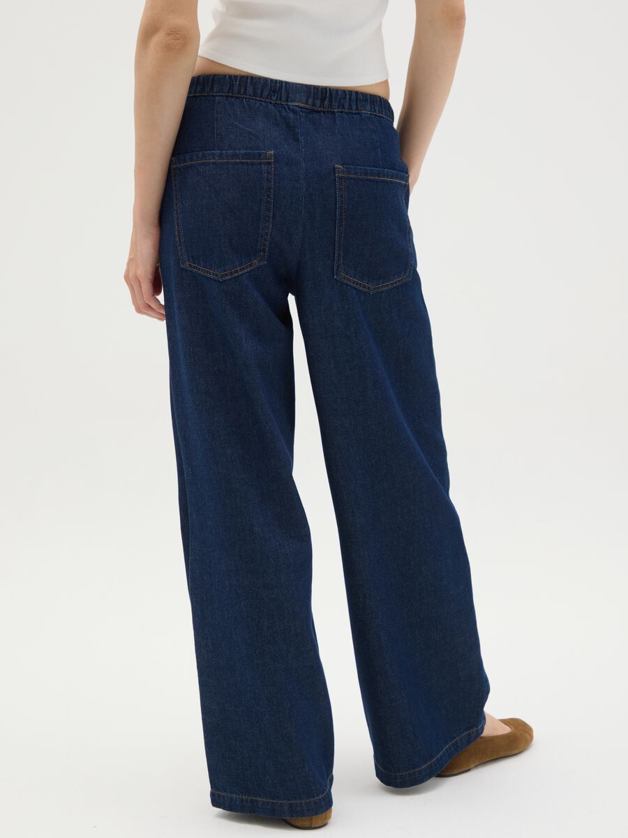 Women's Regular Fit Pure Cotton Denim Trousers_3