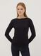 Black stretch viscose long-sleeve T-shirt_2