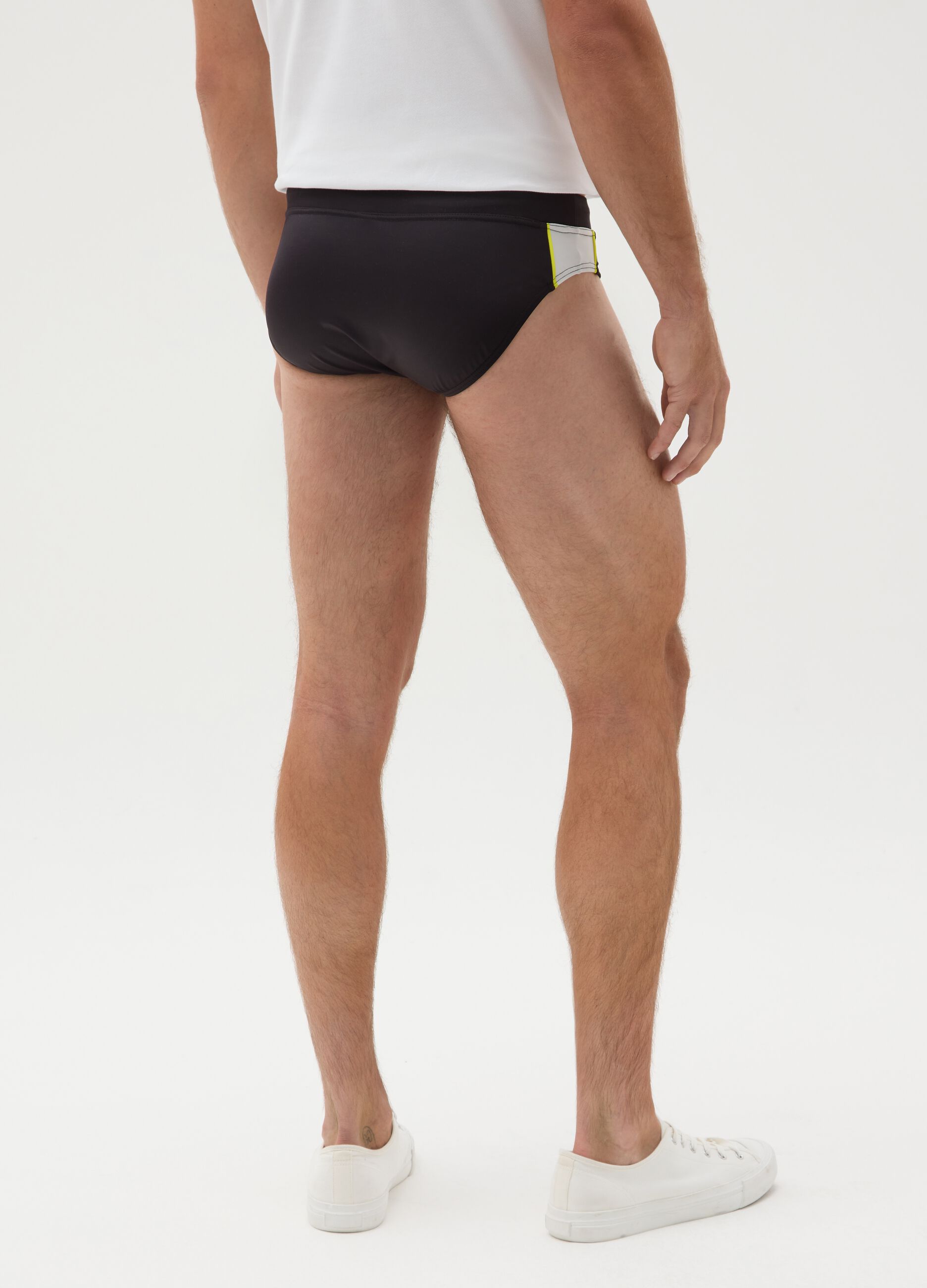 Slip da uomo in tessuto elasticizzato multicolor