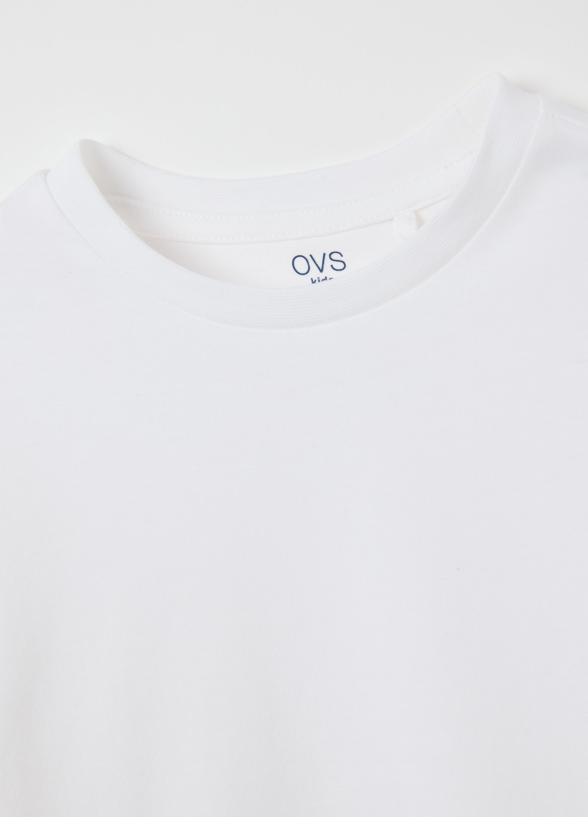White pure cotton regular fit girl's top