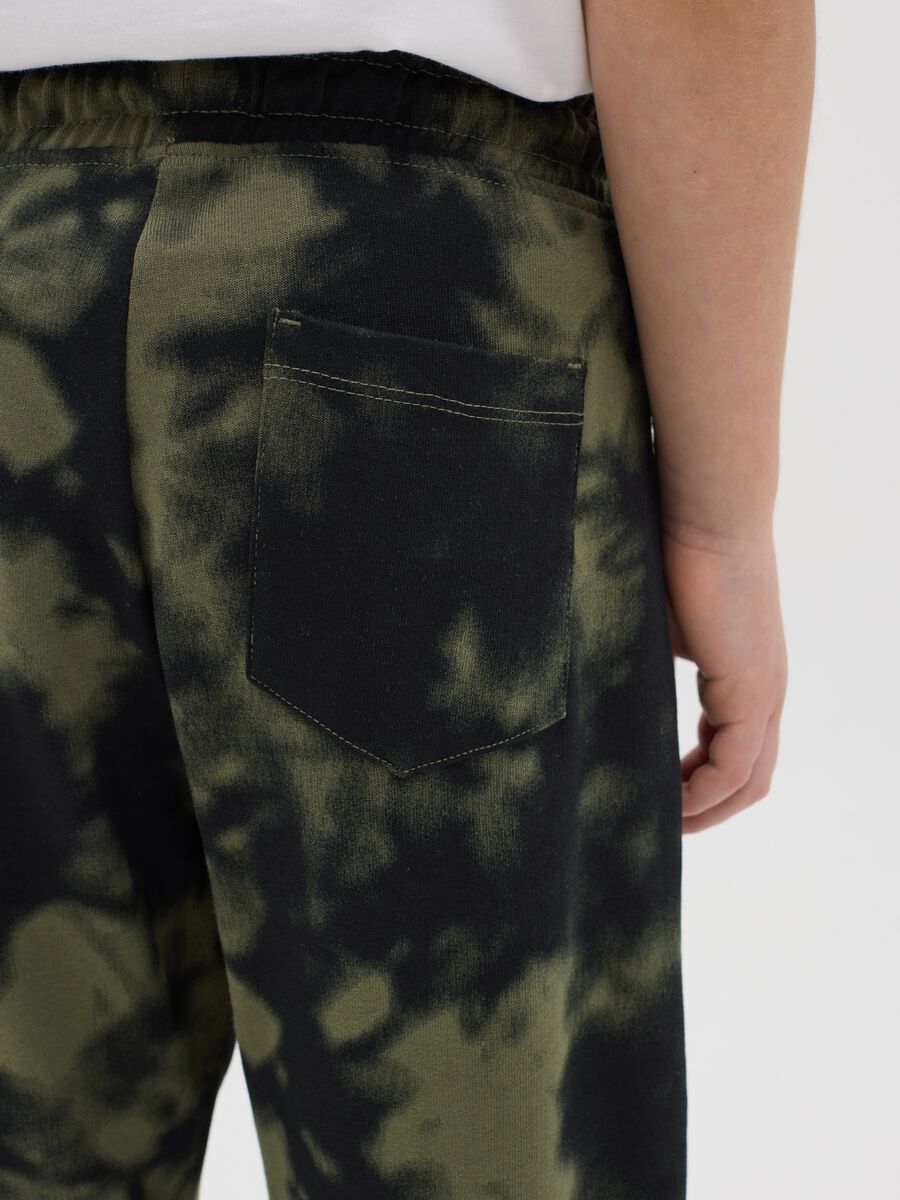 Tie-dye cotton joggers with drawstring_2