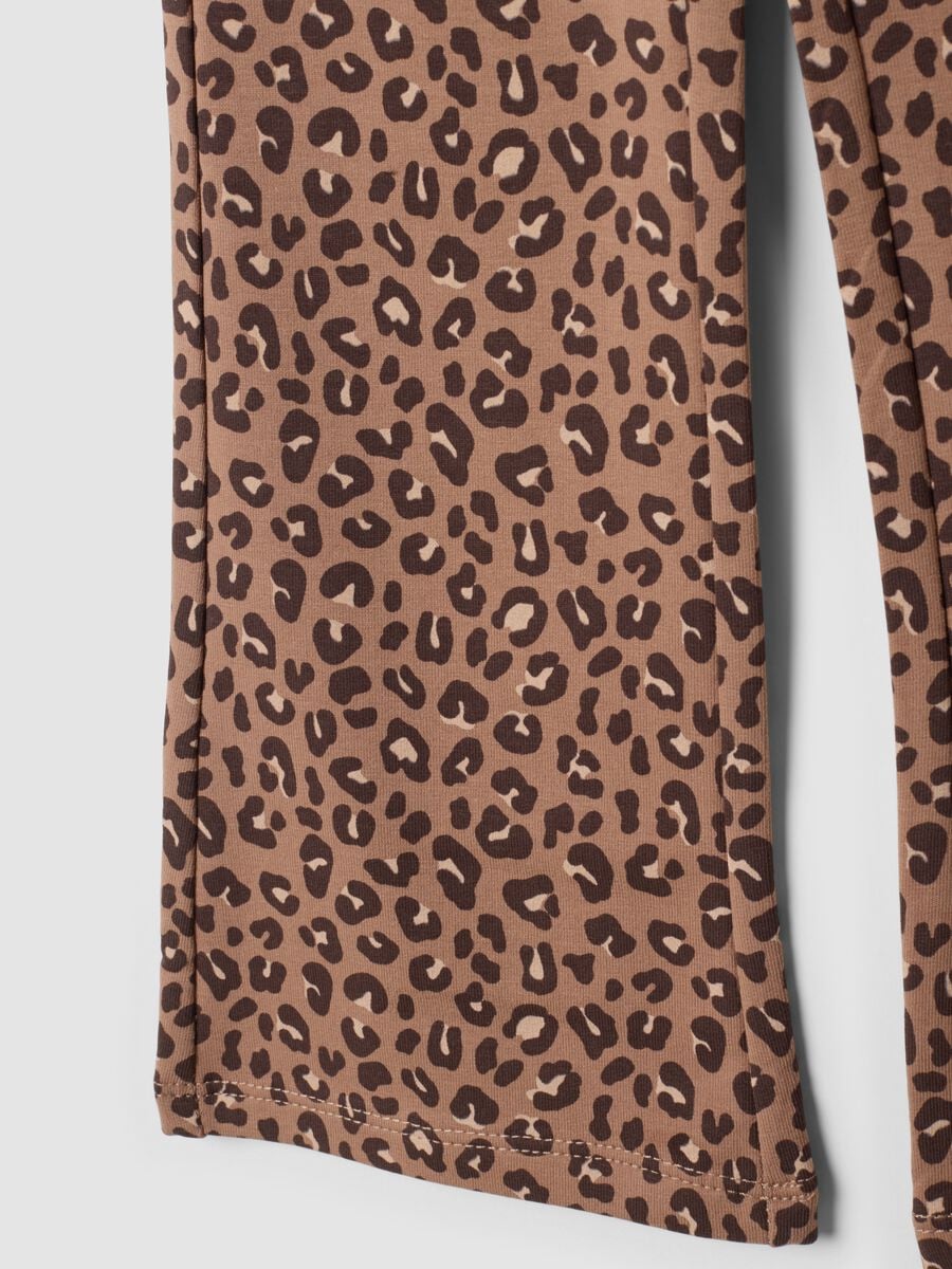 Brown organic stretch cotton leggings_3