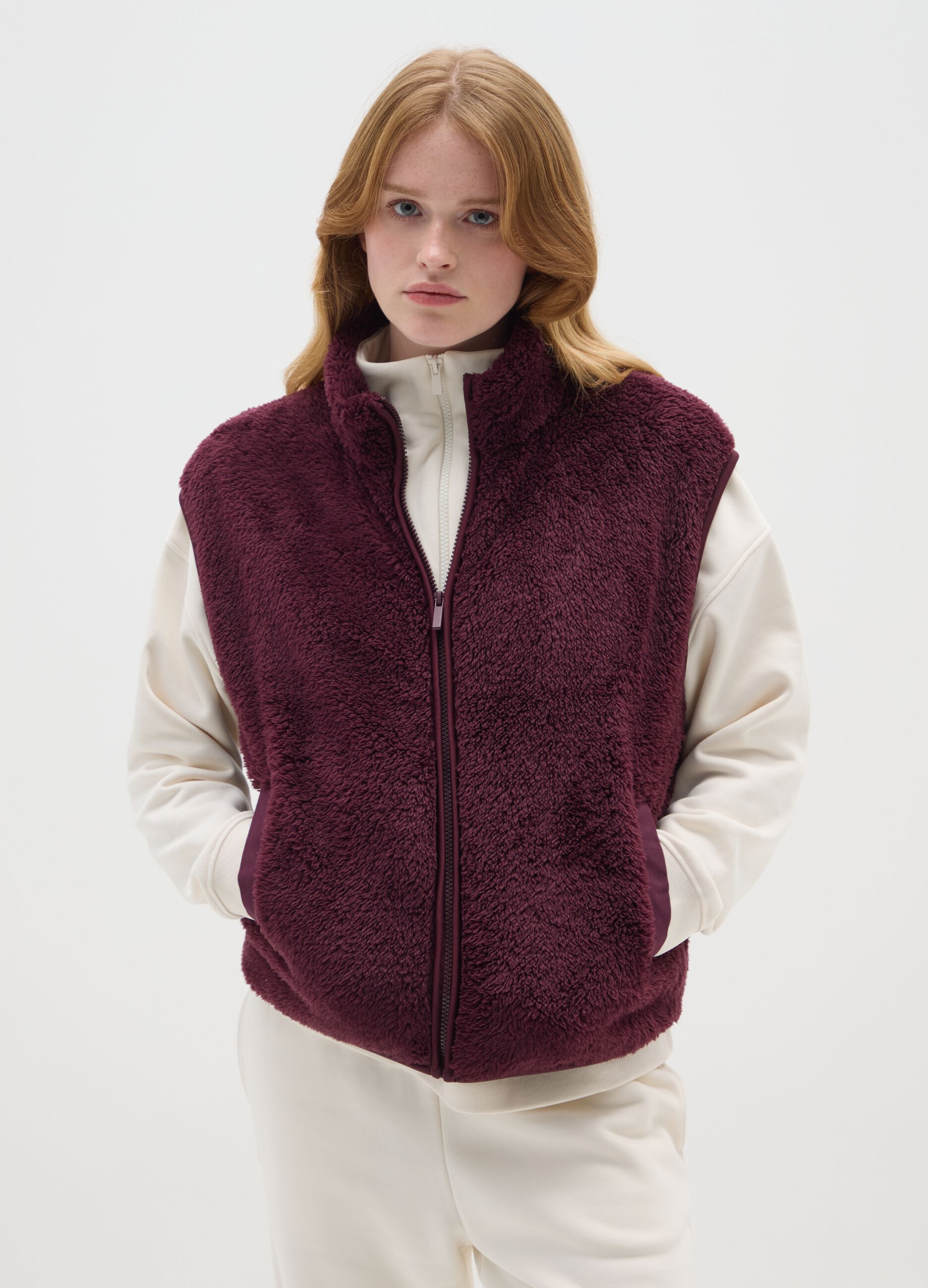 Purple Faux Fur Vest