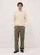 Green regular fit pure cotton chino trousers_0
