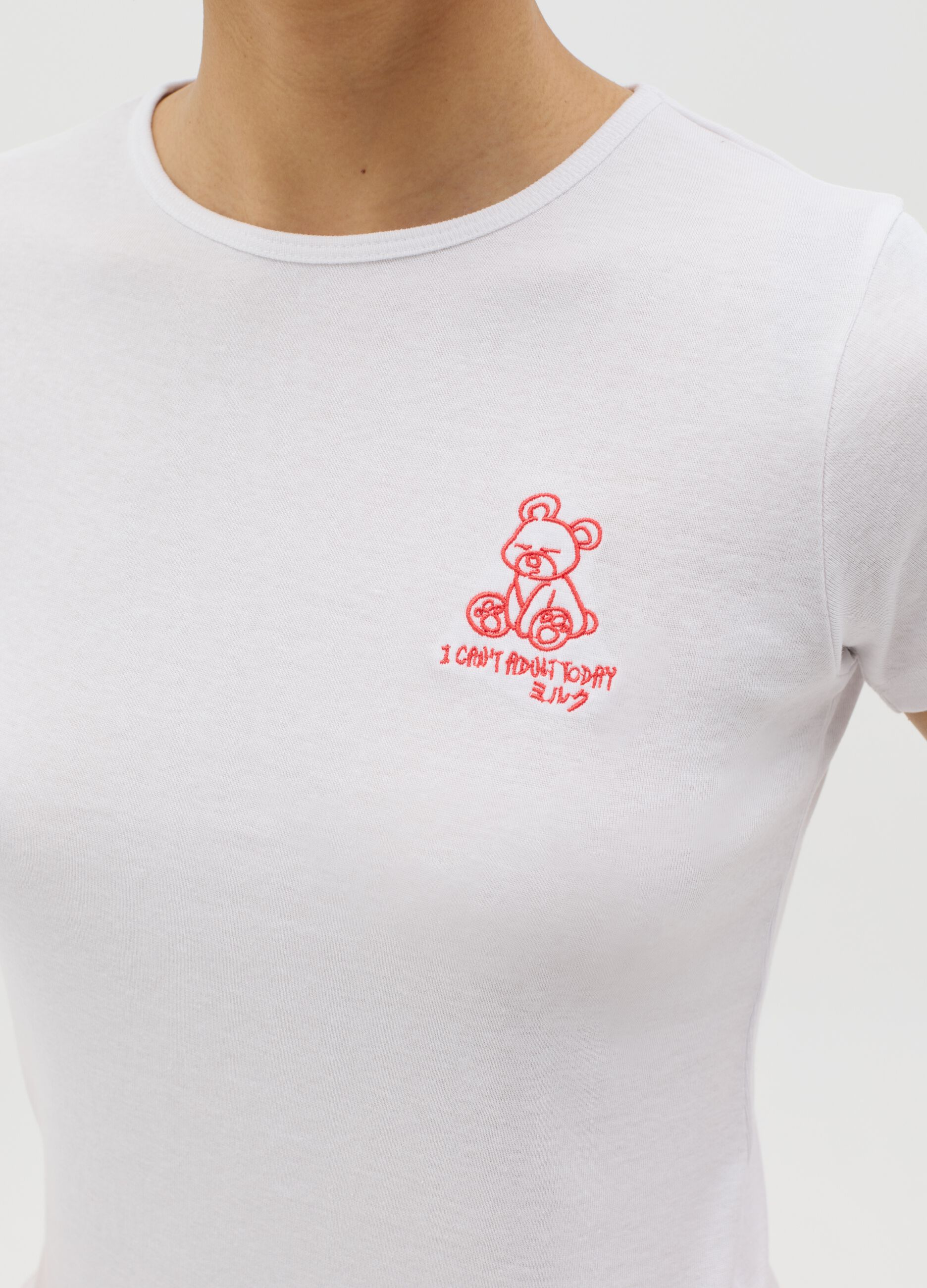 Slim-fit T-shirt in cotton