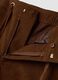Brown stretch-fabric straight-fit trousers_5