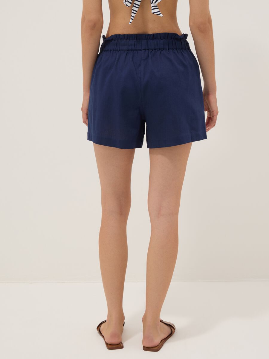 Shorts blu in puro cotone_3