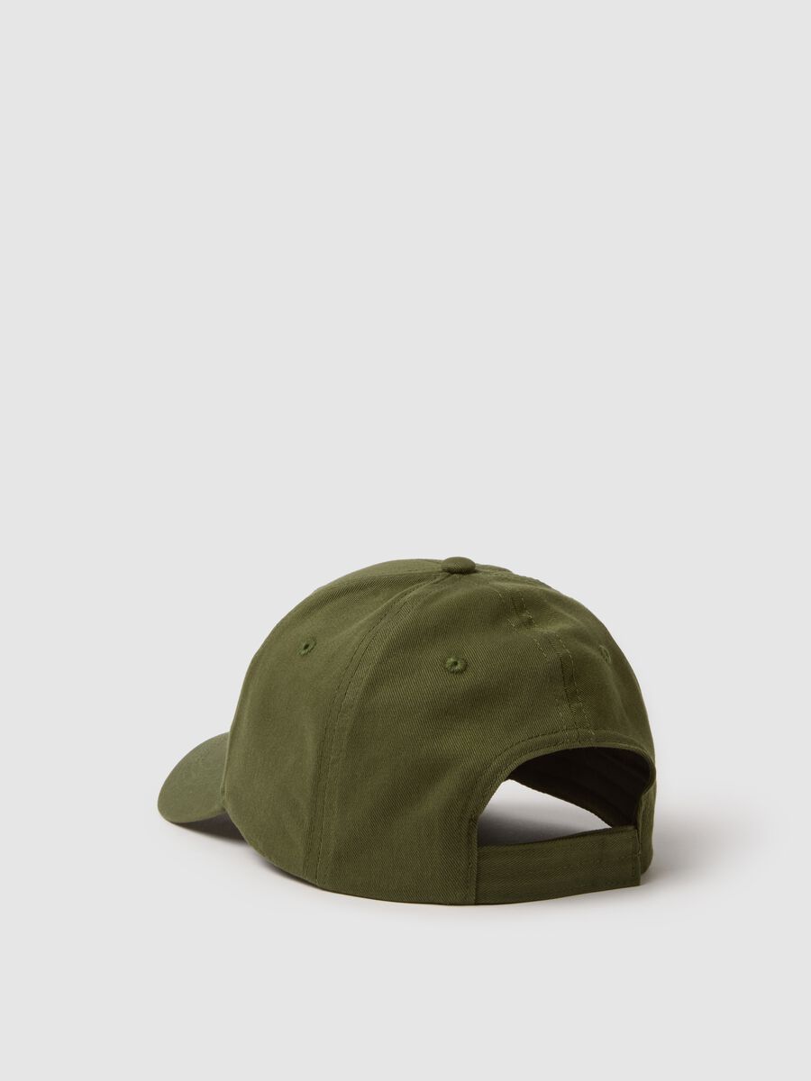 Regular fit green pure cotton baseball cap_1
