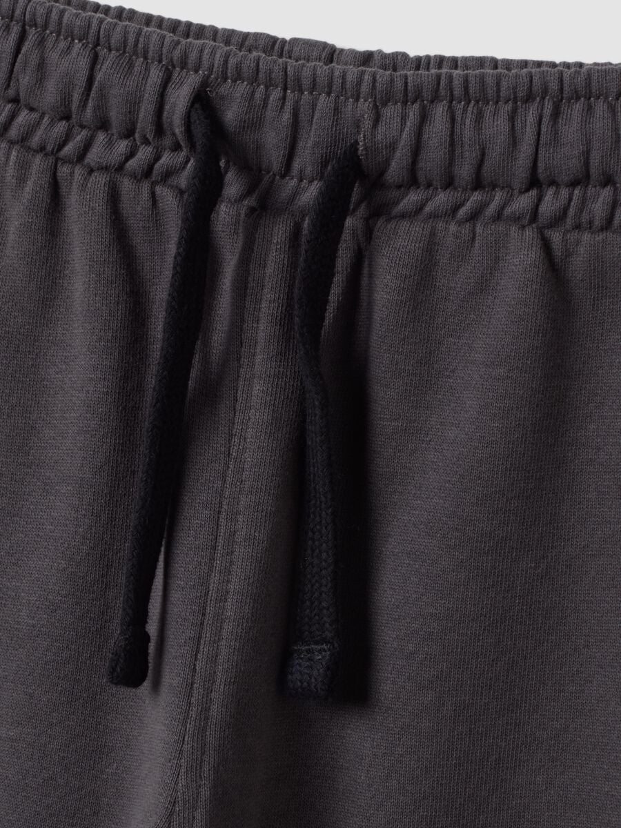Grey pure cotton tracksuit with crew-neck sweatshirt_2