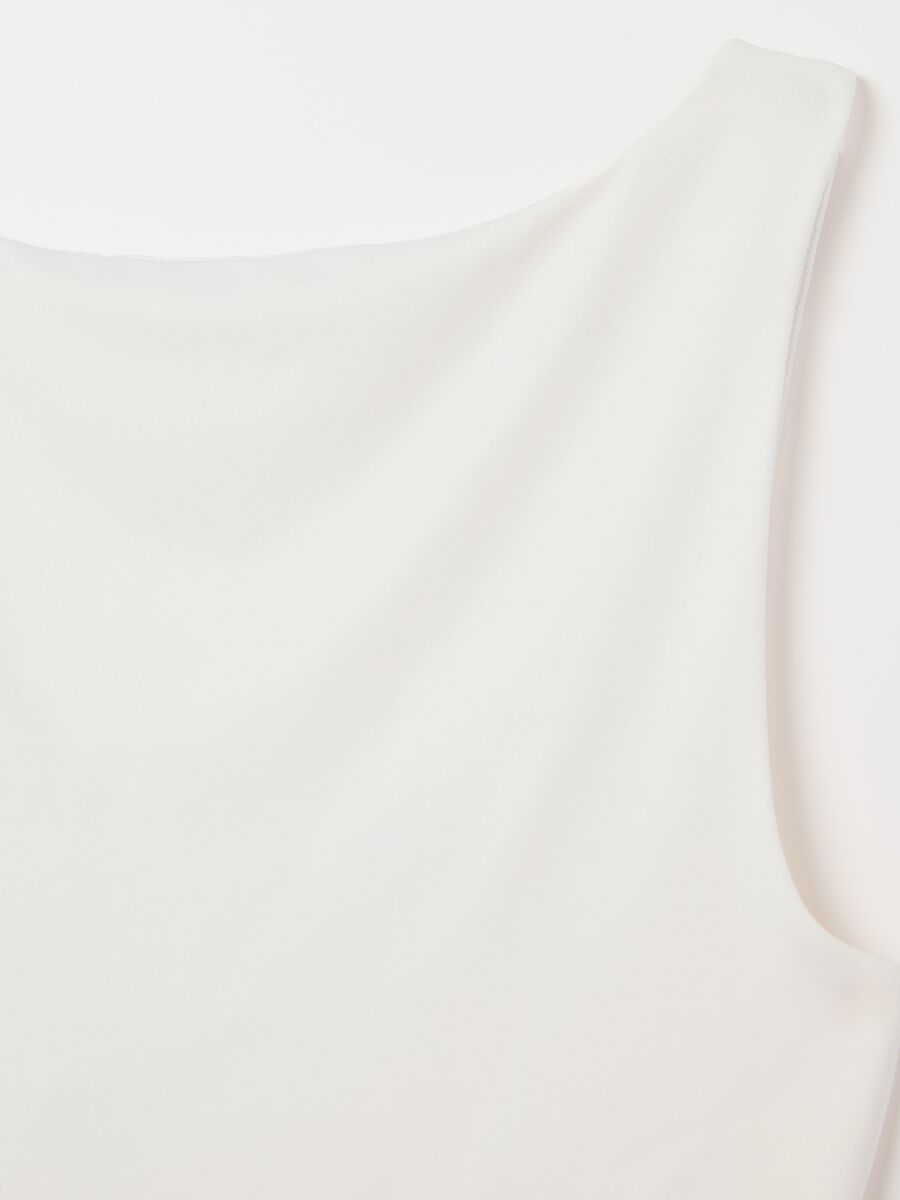 White stretch fabric crop tank by B.Angel_5