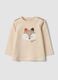 Beige organic cotton crew-neck T-shirt_0