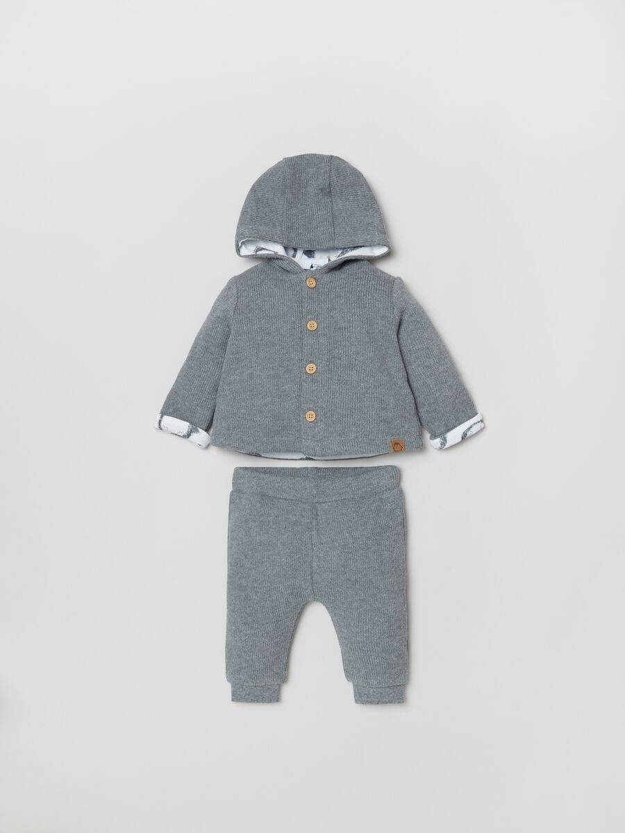 Set giacca e pantaloni in maglia_0