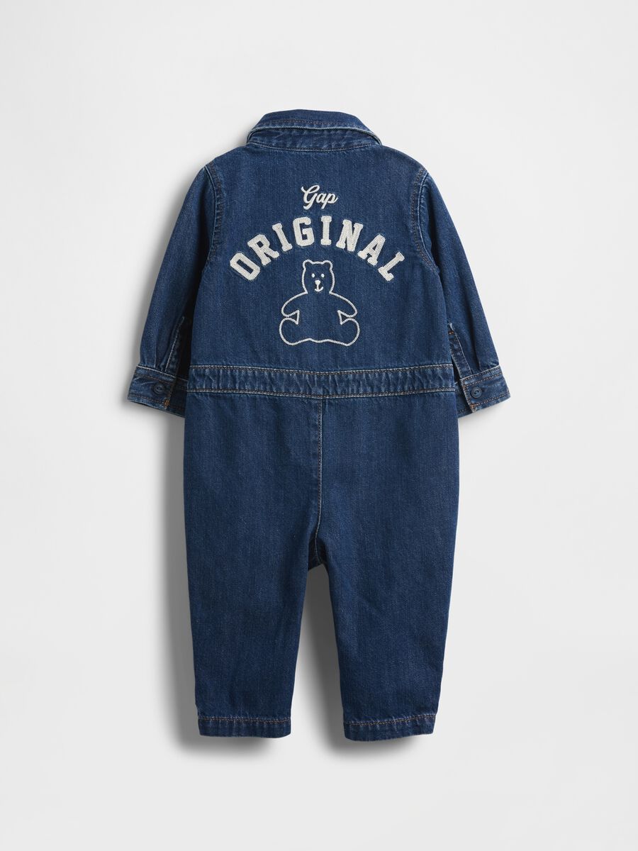 Blue Cotton Babygrow_1