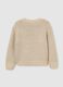 Beige regular fit girl's sweater_1