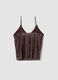 Brown fitted sequin stretch tank top_6