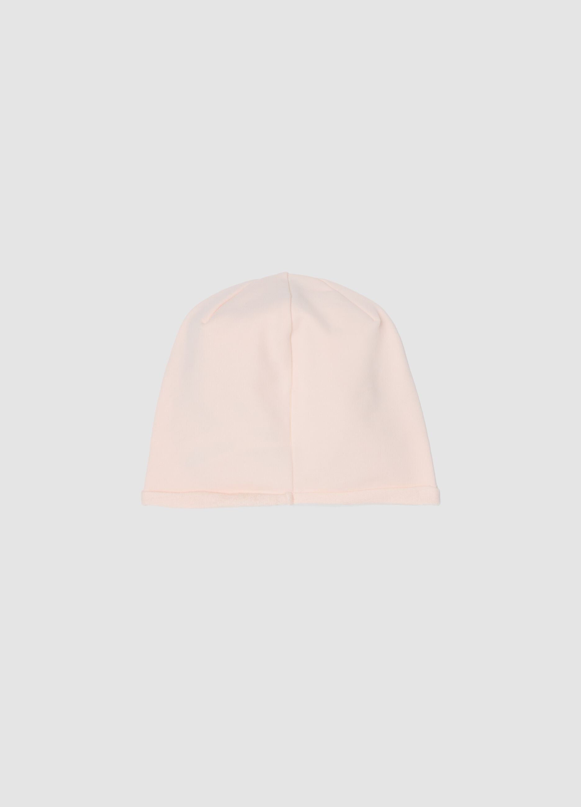Pink stretchy cotton jersey hat with Lilo & Stitch print for girls