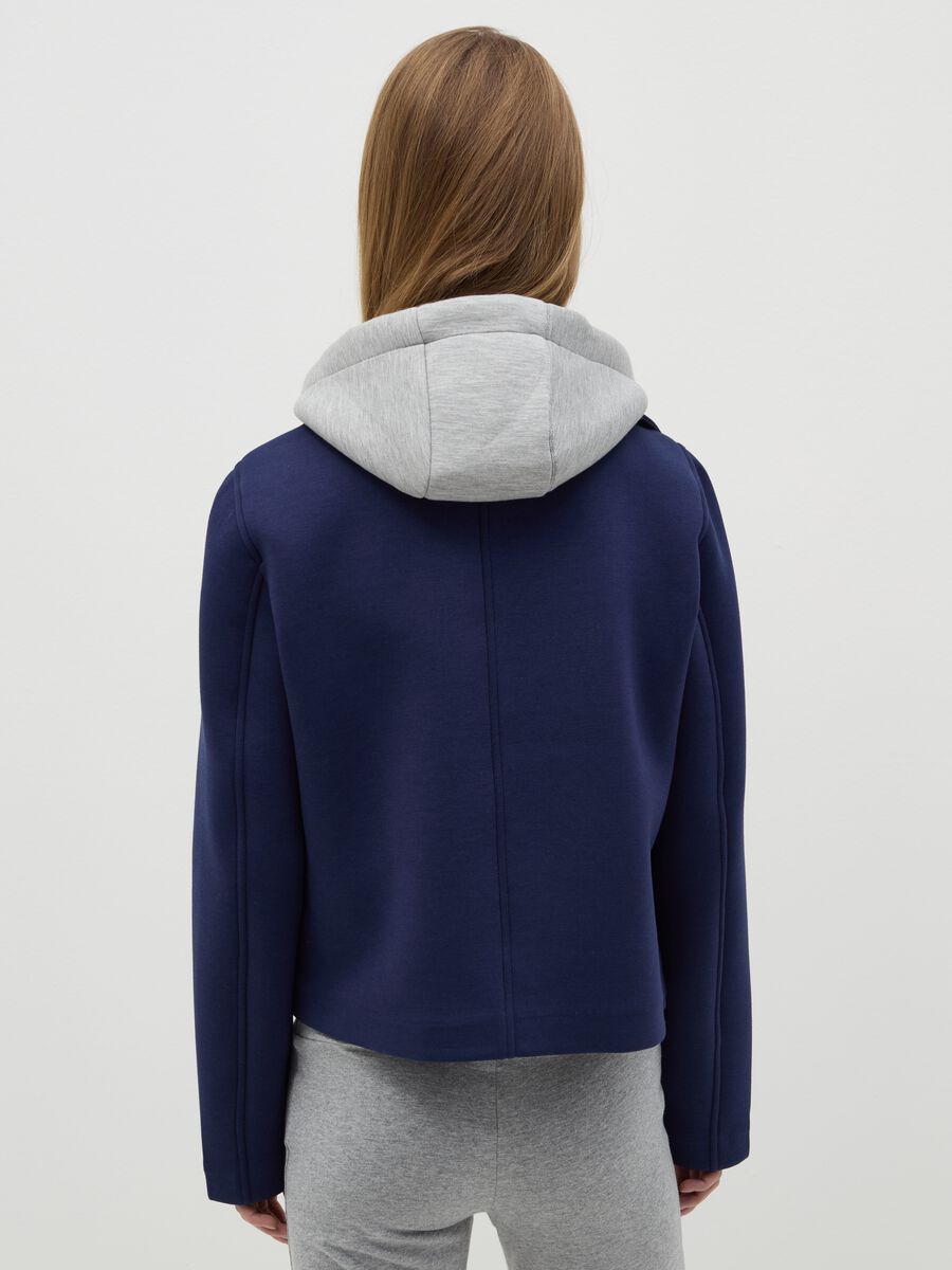 Short blue double-breasted peacoat jacket_2