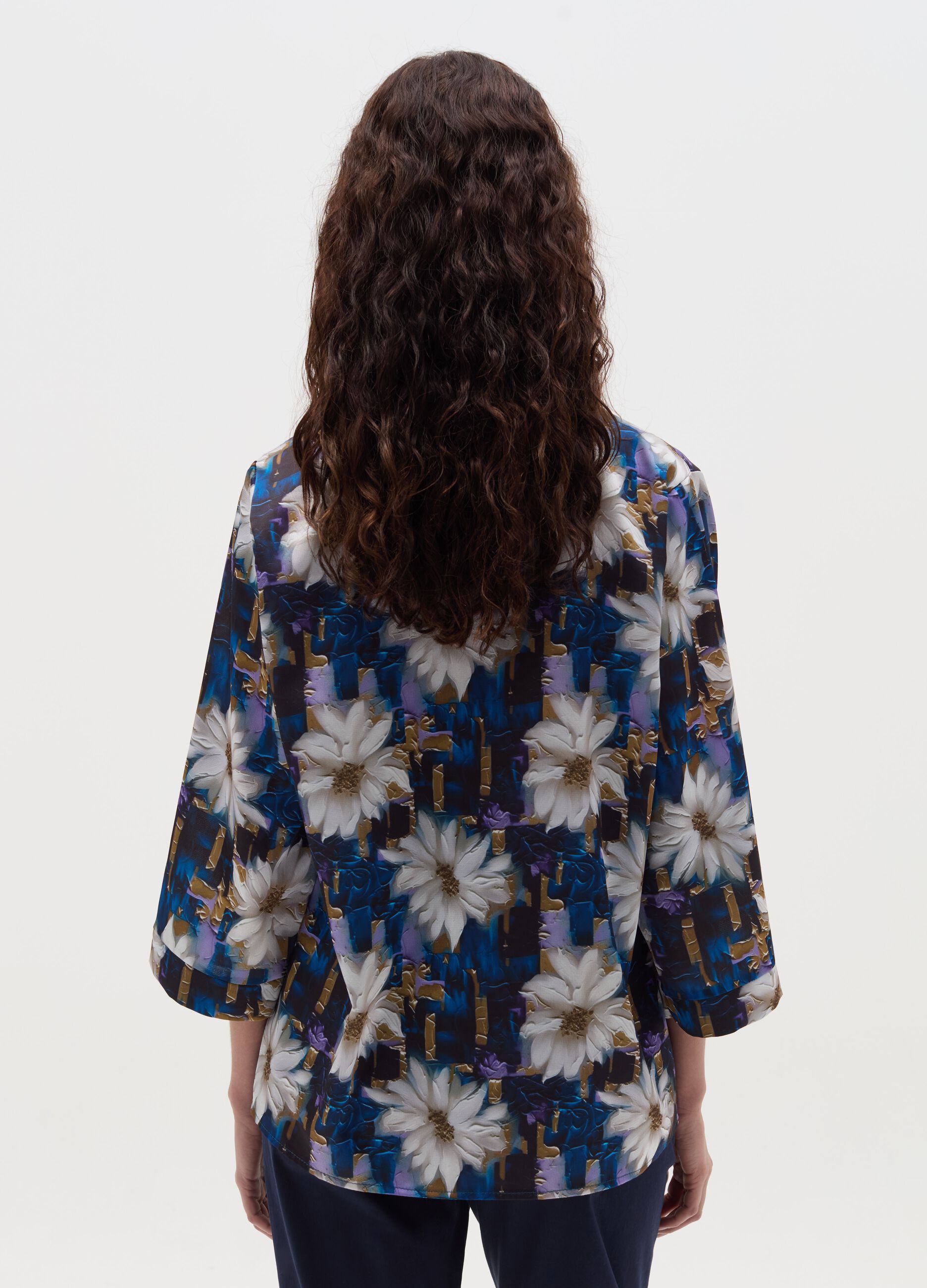 Blouse with floral print